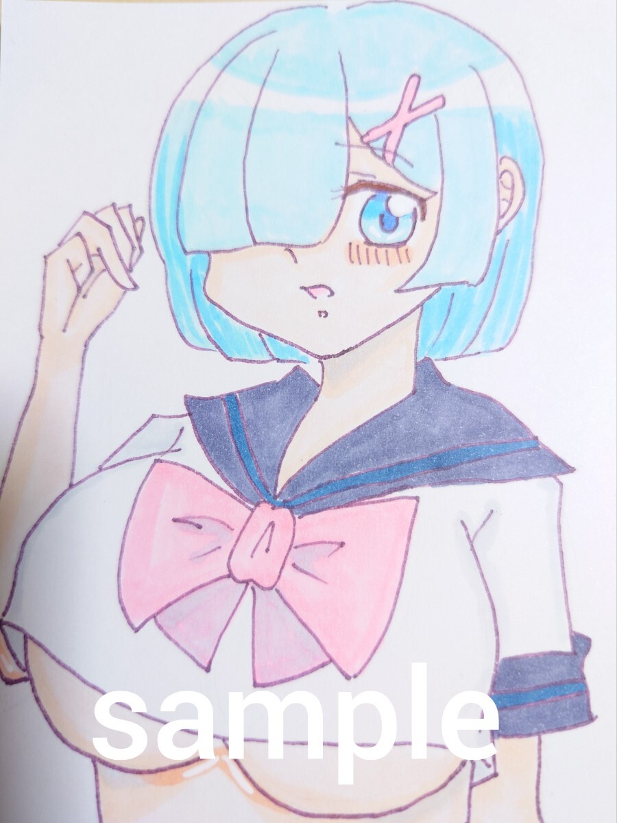 Re:ZERO -Starting Life in Another World- Re:Zero Doujin Illustration Hand-drawn Illustration Self-made Rem Sailor Suit, comics, anime goods, hand drawn illustration