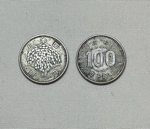 【吉平の館】★稲穂柄 銀貨　昭和３５年　＠１００円　☆１枚　◎流通品