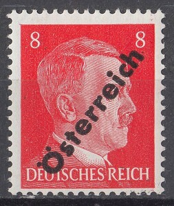 ドイツ第三帝国占領地 普通ヒトラー(Osterreich)加刷切手 8pf