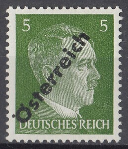 ドイツ第三帝国占領地 普通ヒトラー(Osterreich)加刷切手 5pf