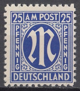 1945/46年ドイツ(英米占領地区)切手 25pf.