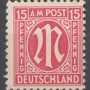 1945/46年ドイツ (英米占領地区)切手 15pf.の画像1