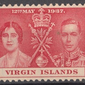 1937年英国領(VIRGIN ISLANDS)ジョージ6世戴冠式 1d.の画像1