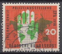 1956年西ドイツ 国際警察展記念切手 20pf_画像1