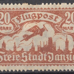 1923年 自由都市ダンツィヒ 航空郵便切手 20markの画像1