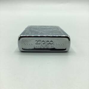 【11534】火花確認済み★Zippo ジッポー★ ベネチアン 唐草模様 両面加工 オイルライター シルバー 本体のみ 現状渡し 着火未確認 中古品 の画像9