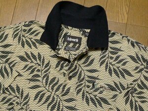 M(US)XL(JP rank )* cheap prompt decision + free postage * rare Ashworth USA limitated model 1 point thing special order GOLF COUNTRY CLUB embroidery speed . dehumidification leaf leaf pattern aro is polo-shirt 