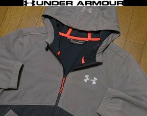 L(US)XL(JP位)★格安即決＋送料無料★超希少 アンダーアーマー USA限定モデル1点物 美品 防風撥水4方向伸縮ストレッチ パーカー ジャケット