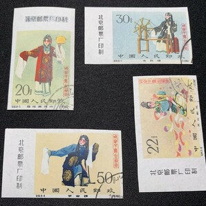 【希少】中国切手 1962年 紀94 梅蘭芳舞台芸術 8種完 無目打 コレクター放出品 消印付き 238-2415011の画像4