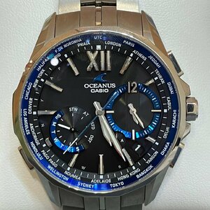 稼働品 CASIO カシオ OCEANUS オシアナス OCW-S3400-1AJF MANTA ソーラー 電波 腕時計 デイト 箱 保証書 AM ABP