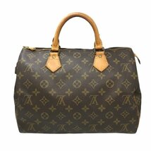 LOUIS VUITTON ルイヴィトン LV モノグラム ボストンバッグ スピーディ30 PVC レザー ブラウン M41526 カデナ付き MB fe ABG_画像2