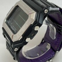 電池交換済※CASIO カシオ G-SHOCK 腕時計 デジタル レザーベルト G-7800L ブラック×パープル MB YN ABA1_画像2