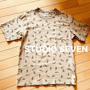 STUDIO SEVEN メンズ Tシャツ ベージュ スタジオセブン