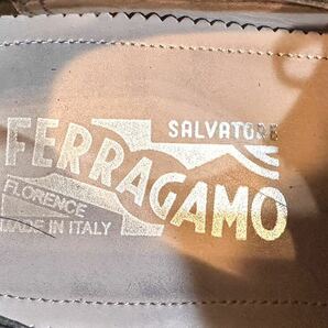 Salvatore Ferragamo フェラガモ◆26.5cm 8.5 E◆パンチドキャップトゥ ストレートチップ 革靴 ビジネスシューズ ドレスシューズ ITALY製の画像10