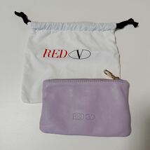 即決★美品 RED VALENTINO ポーチ レッドヴァレンティノ ラベンダーピンク レザー ゴールド金具 小銭入れ 保存袋付 リボン マルチケース_画像4