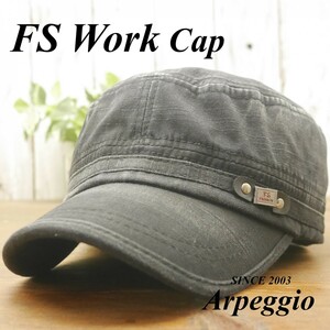 FS work Cap ワークキャップ ブラック　ダメージ加工　ビンテージ加工　男女OK 送料\350♪　メンズ レディース　サイズ調整可