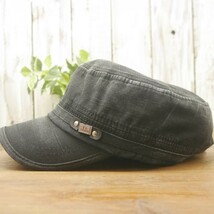 FS work Cap ワークキャップ ブラック　ダメージ加工　ビンテージ加工　男女OK 送料\350♪　メンズ レディース　サイズ調整可_画像2