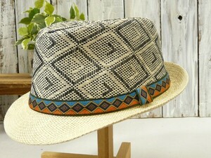 STRAW HAT　編み込み スエスニックベルト アイボリー　ブラック 男女OK　送料\350　ストロー　メンズ　レディース