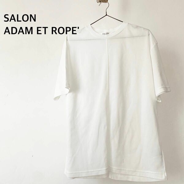 サロンアダムエロペ　ホワイト系　半袖　Tシャツ　トップス　スリット　日本製