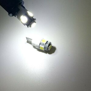 T10 T16 LED バルブ ウェッジ ルームランプ 5SMD 5連 10個 5050 ウェッジ球 12V 高輝度 ホワイト 白 ナンバー灯 新品 送料無料 La18の画像7