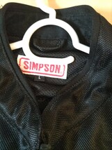 シンプソン SIMPSON メッシュジャケット バイクウェア Lサイズ　プロテクターは背中のみ。腕部分は無しです_画像3