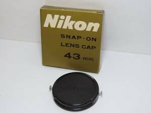 Nikon Lens Cap 43mm ( Snap-on type, Nikon logo ) ニコン レンズキャップ