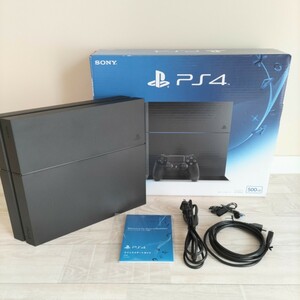 美品 SONY PlayStation4 CUH-1200A ジェットブラック 封印シールあり 500GB