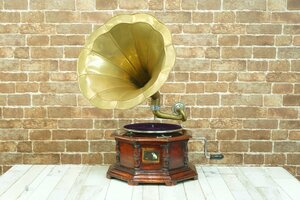 【動作確認済】蓄音機 THE GRAMOPHONE CO. HIS MASTERS VOICE / HMV グラモフォン社 GARRARD ガバナ No.30搭載 #R08823