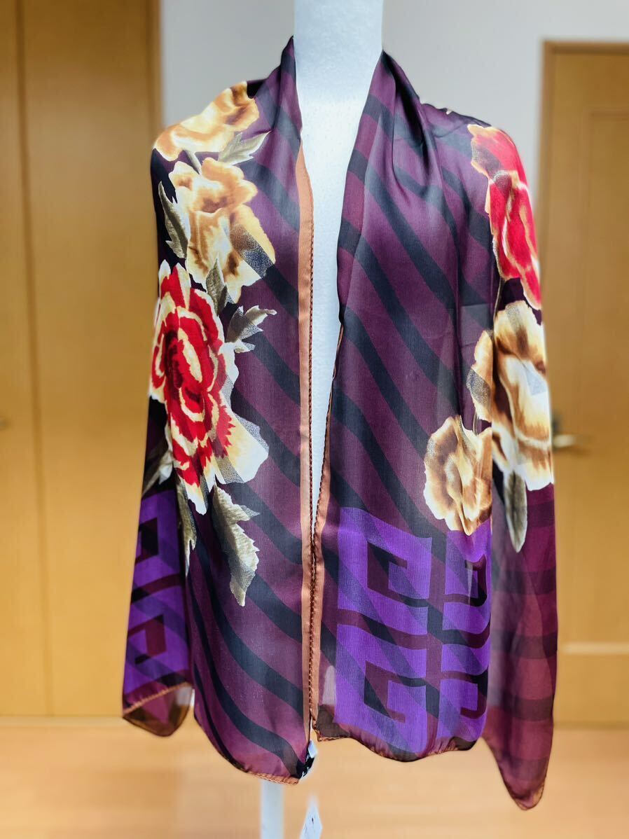 GIVENCHY / ジバンシー スカーフ/シルク/花柄/レッド/タグ付き