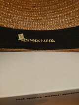 美品 NEW YORK HAT ニューヨークハット メンズ ポークパイ ハット 麦わら帽子 ストロー ラフィア カンカン帽 size L_画像6