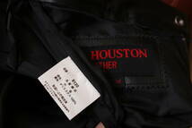 HOUSTON LEATHER ヒューストン レザーパンツ size W34インチ 革パン バイカー ストレート デニムパンツ型_画像6