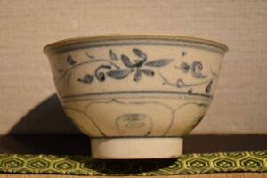 【GE】Y553【コレクター所蔵品】時代 安南染付茶碗 /東南アジア 美術 骨董品 時代品 美術品 古美術品