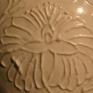 【GE】R355【コレクター所蔵品】時代 白磁陽刻花瓶 /中国古玩 中国美術 骨董品 時代品 美術品 古美術品の画像9