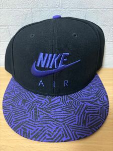 ナイキ NIKE キャップ CAP 帽子 黒 紫 ブラック パープル フリーサイズ 