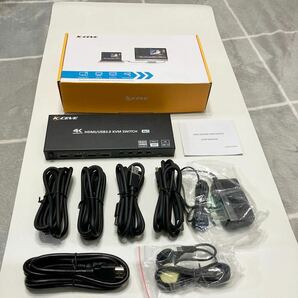 HDMI KVM切替器 4ポート 4入力1出力 PC切替器 4K@60Hz 4つUSB3.0ハブKVM HDMI 4ポートスイッチャー EDID管理 キーボード マウスサポート