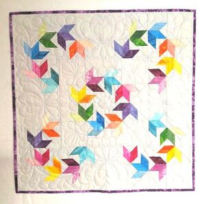 一点物 キルト 「バードサークル」