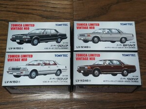  Tomica Limited Vintage Neo Nissan Y30 Cedric Gloria together 4 pcs. set LV-N150a LV-N150b LV-N149b LV-N246a