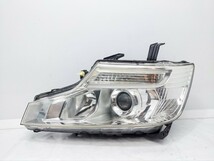 バルブバラスト付 RK5 RK6 ステップワゴン スパーダ 左 ヘッドライト 助手席側 HID LED 点灯確認済 KOITO 100-62075 刻印J3 レンズ A2_画像1