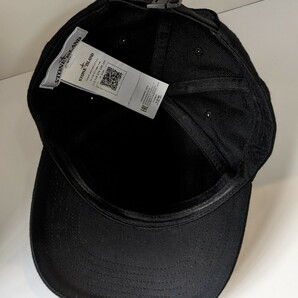 送料無料STONE ISLAND国内正規品ストーンアイランドまずまずの良品ロゴ刺繍キャップ売切り帽子サイズ フリー格安ブラック黒の画像8