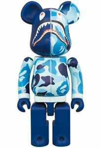 新品未開封 超合金 BE@RBRICK BAPE(R) ABC CAMO SHARK BLUE ベアブリ ベアブリック