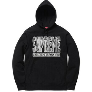 シュプリーム　Supreme Paisley Fuck Em All Hooded Sweatshirt　BLACK　M　シュプリーム　パーカー