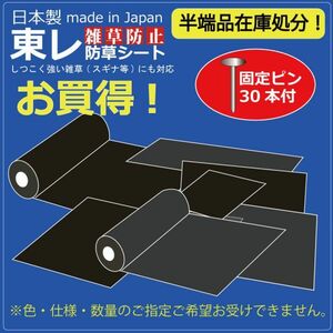 （東レ 防草シート＆固定ピン３０本　お買い得　詰め合わせset）厚手 日本製 防草シート 雑草対策　雑草防止 除草 防根シート(4)