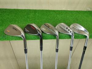 【ウエッジ5本セット】IGNIO 52度/Mizuno 53度/FOURTEEN 56度/PORTWIKK 58度/American Open 60度