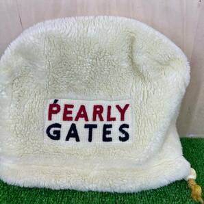 【人気ブランド/洗濯済/美品】PEARLY GATES アイアンカバー ボアタイプ 白 ホワイト の画像1