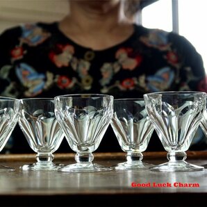 BACCARAT HARCOURT TALLEYRAND 6本セット タレーラン オールドバカラ アルクール クリスタルグラス ロックグラス ウイスキー ワイングラスの画像5
