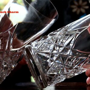 BACCARAT COLBERT コルベール 2本 14cm オールド バカラ クリスタルグラス ハイボールグラス タンブラー ウイスキー ロックグラスの画像5