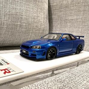 MAKE UP EIDOLON 1/43 NISMO R34 GT-R Z-tune 2004 Bayside Blue メイクアップアイドロンの画像2