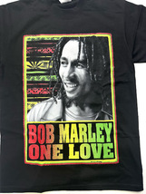 BI58)PRO TEAM ONE LOVE ボブマーリー BOB MARLEY プリント Tシャツ半袖/BLACK/LA/HIPHOP/2XL/大きいサイズ_画像2