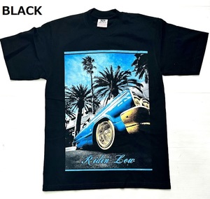 BI74)PRO TEAM RIDIN' LOW プリント Tシャツ半袖/LA/HIPHOP/M/BLK/大きいサイズ/ヘビー/USサイズ