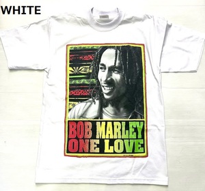 BI58)PRO TEAM ONE LOVE ボブマーリー BOB MARLEY プリント Tシャツ半袖/WHITE/LA/HIPHOP/2XL/大きいサイズ